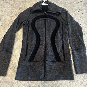 Lululemon Define Jacket 2 - Heathered Gray with Black Trim